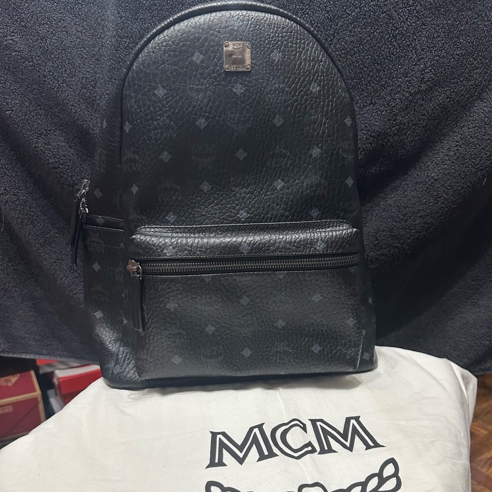 MCM Star Monogram Backpack black Original not a fake